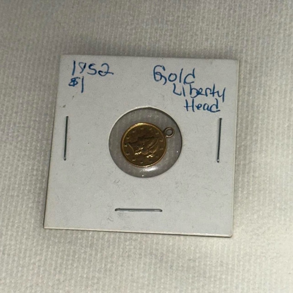 Gold Liberty Head Coin Charm